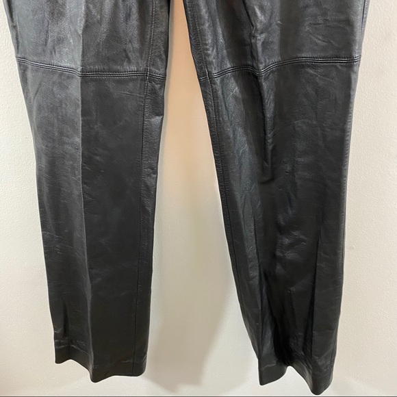 Lauren Ralph Lauren Black 100% Leather Riding Pants Sz 4 - Picture 3 of 13